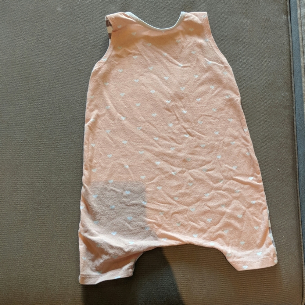 Gigi and Max Peach Hearts Tank & Shorts Romper